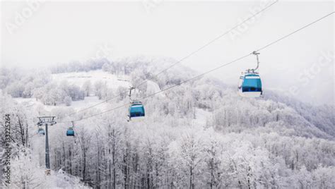 Ski Lift Gondola Mountain Winter Scene Stock Photo And Royalty Free Images On Fotolia Com