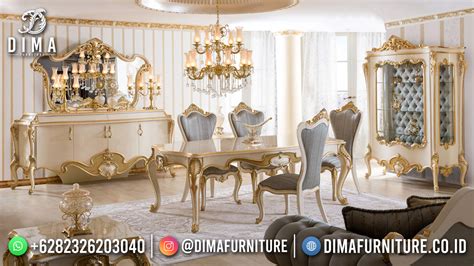 Wonderful Set Meja Makan Mewah Jepara Luxury Design Inspiring DF 1879