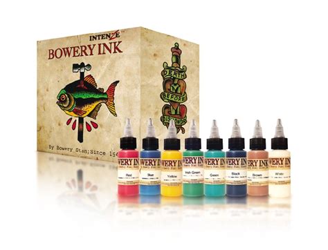 Intenze Bowery Ink 8 Colors Set 1oz Bowery Ink Set Intenze Artist
