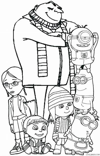Despicable Coloring Pages Minions Printable Minion Gru
