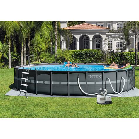 Intex 26 X 52 Ultra Frame Above Ground Swimming Pool Set With Pump