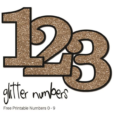 Free Printable Glitter Numbers Make Breaks Free Printable Letters