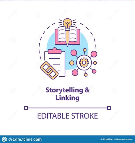 Storytelling Linking Technique Concept Icon Stock Vector