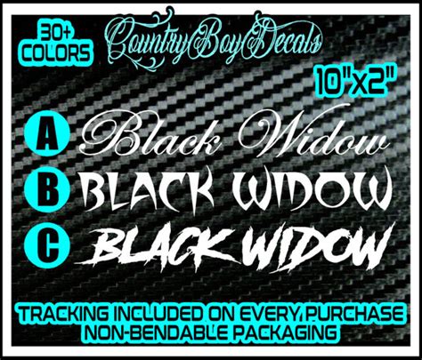 Black Widow Vinyl Decal Sticker Spider Turbo Boost Diesel Truck Jdm Car