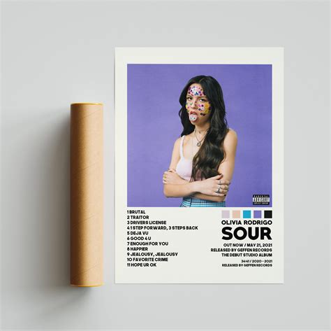 Olivia Rodrigo Posters Sour Poster Album Cover Poster Etsy