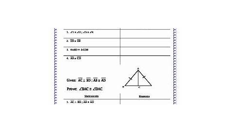 triangle congruence geometry worksheet