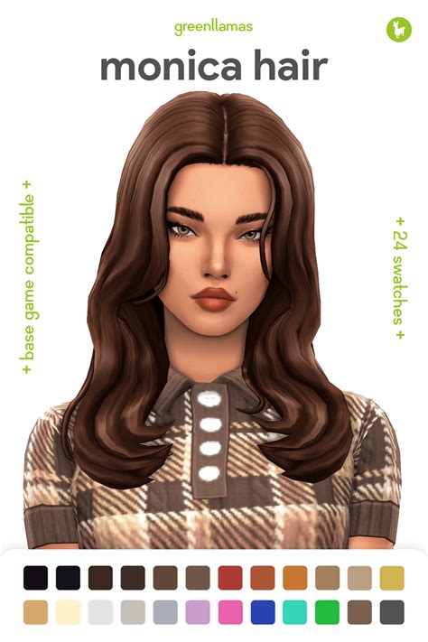 Monica Hair Greenllamas 90s The Sims Guide