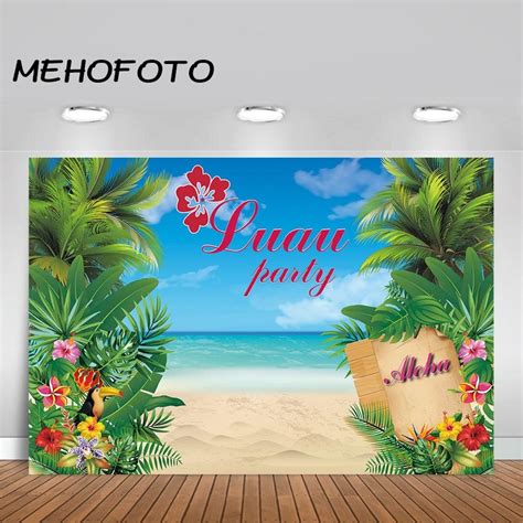 Summer Backdrop Luau Party Hawaii Aloha Birthday Party Banner Photo