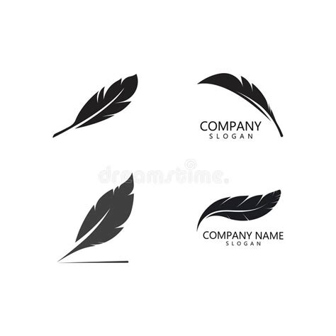 Feather Logo Vector Template Stock Vector Illustration Of Creative