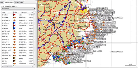 North Carolina Fishing Maps And Fishing Spots With Gps Coordinates