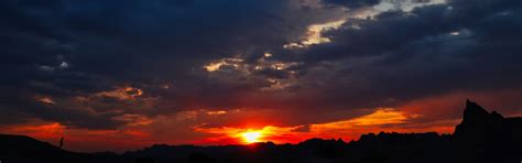 Download Wallpaper 3840x1200 Clouds Sunset Sky Dusk Scenery Multi