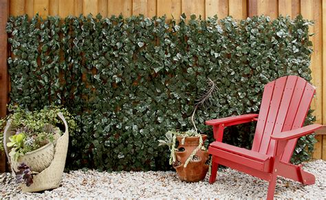 Create an affordable and realistic hedge trellis effect in no time at all. Artificial Ivy Fence Roll Single Sided - Geranium Street