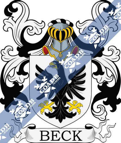 .plaques, family crest rings, family crest flags, and many other coat of arms / family crests gifts. Beck Family Crest, Coat of Arms and Name History