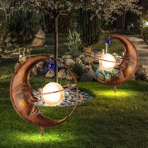 Maybe you would like to learn more about one of these? Luxus LED Solar Steck Leuchte Mond Kugel Erdspieß Garten ...