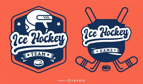 Ice Hockey Badge Set Vector Download
