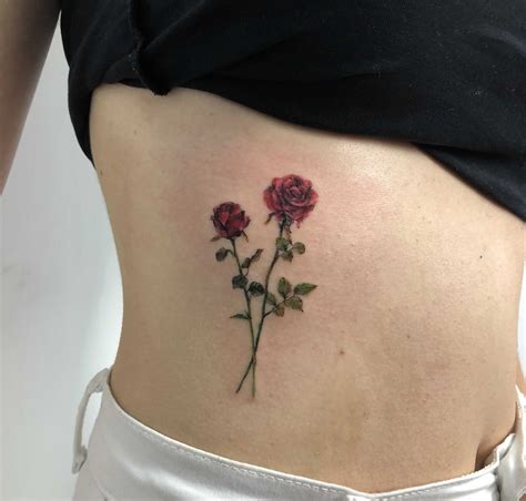 Red Rose Tattoo On Ribs Tattoos Beautiful Tattoos Trendy Tattoos