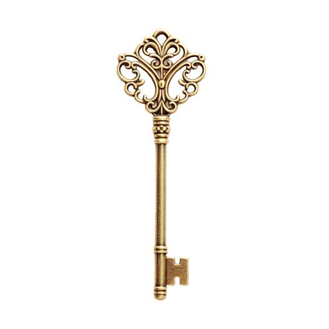 Vintage Key Antique Golden Key On White Background Key Security