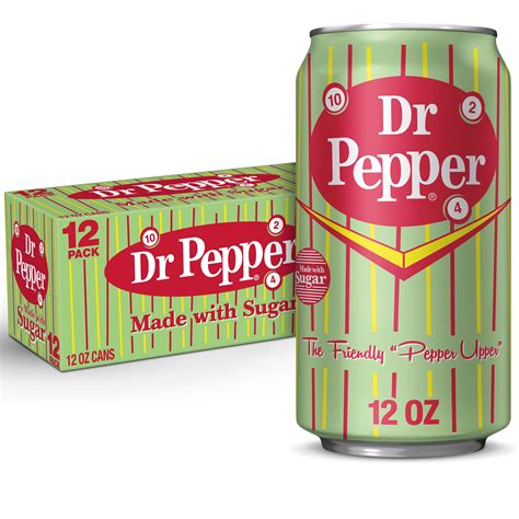 Dr Pepper Made With Sugar Soda 12 Fl Oz 12 Count Walmart Inventory