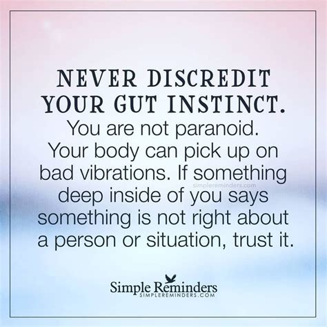 Never Discredit Your Gut Instinct Words Inspirational Quotes Life