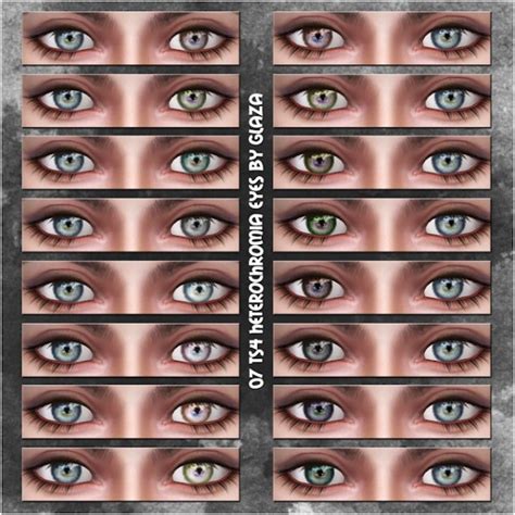 All By Glaza Heterochromia Eyes Sims 4 Downloads