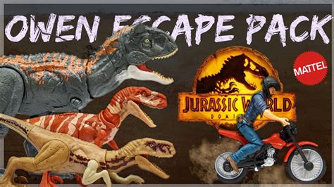 2022 Mattel Jurassic World Dominion Owen Escape Pack Review Juvenile Carnotaurus