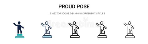 Proud Pose Icon In Different Style Vector Illustration Two Colored And