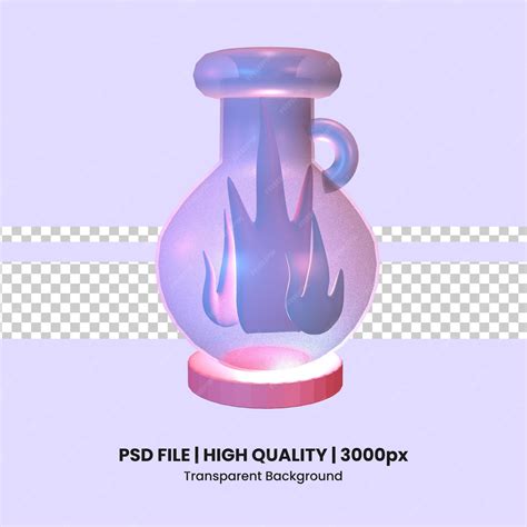 Premium PSD | 3d icon video games energy potion rendered isolated on