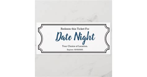 Date Night Ticket Template
