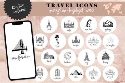 3 Cities Instagram Highlight Covers Designs And Graphics