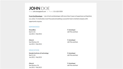 Demo and download the zip (*.zip). 14 HTML Resume Templates