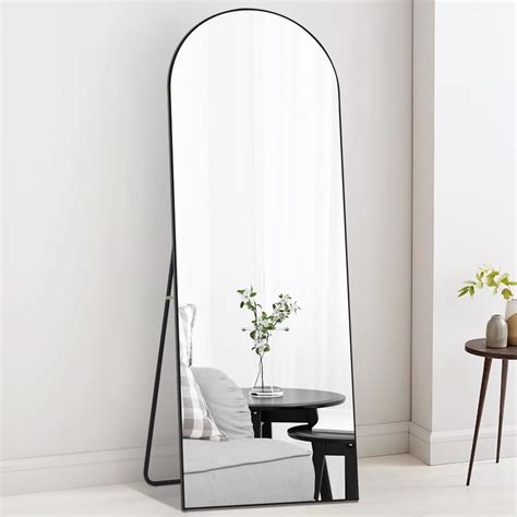 Neutype Arch Floor Mirror Full Length Mirror With Stand Arched Top Full Body Mirror Modern Wall
