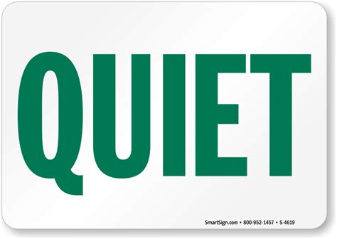 Quiet Sign Do Not Disturb Sign Horizontal Sku S 4619