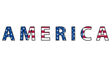 Word Of America Symbol Of The United States Of America Stock