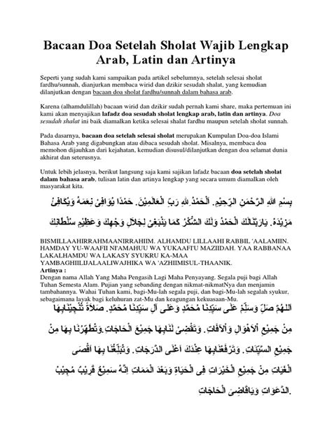 Maybe you would like to learn more about one of these? Bacaan Doa Setelah Sholat Wajib Lengkap Ara1