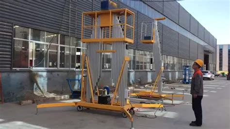 10m Height Trailer Portable Vertical Aluminum Platform Lift Electric
