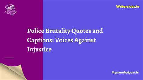 Police Brutality Quotes And Captions Voices Against Injustice