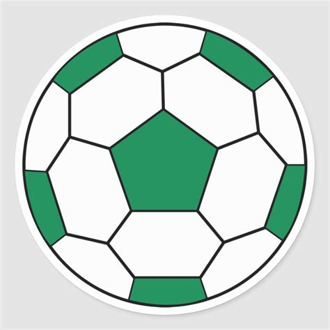 Soccer Ball Green Sticker Zazzle Soccer Ball Soccer Green Sticker