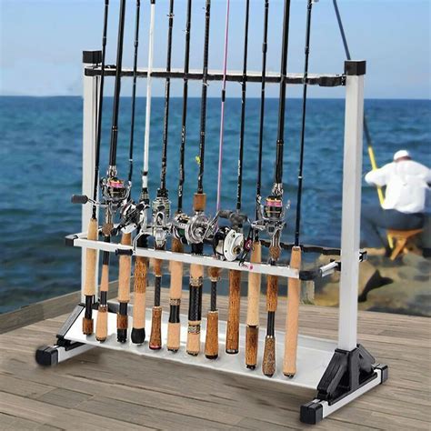 Portable Large Fishing Rod Holder Storage Rack Zincera