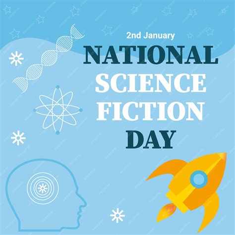 Premium Vector National Science Fiction Day Poster Design