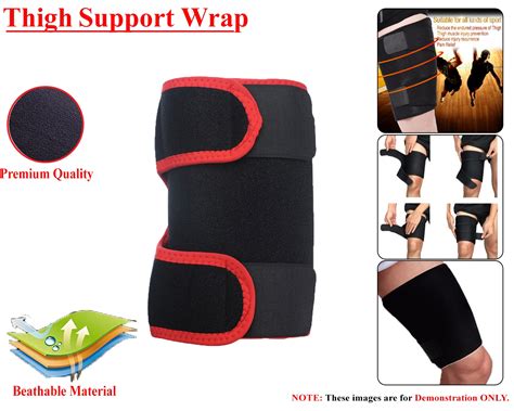 Adjustable Thigh Support Brace Neoprene Compression Wrap Sleeve For