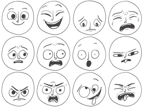 Learn To Draw Emotions A Table That Shows How To Depict Each Emotion