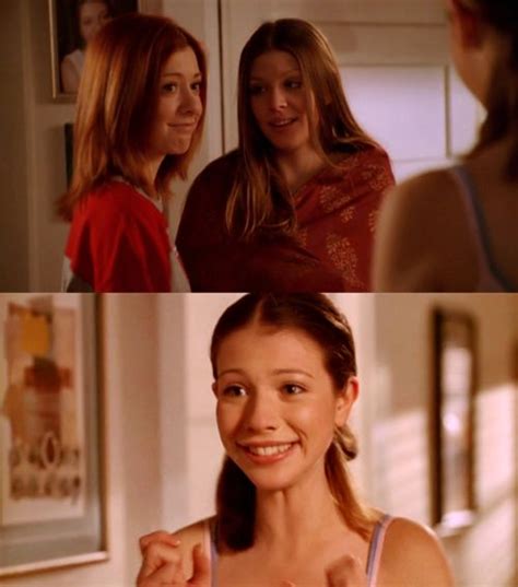 Dawns Joy When Tara And Willow Get Back Together Btvs Flippy Hair Buffy Style Holly Marie