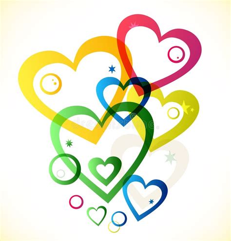 Multicolor Hearts Stock Illustration Illustration Of Colorful 36218340