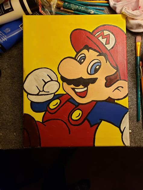 Mario By Me 2021just Finished A Mario Painting Planning On 4