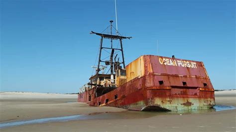 Shipwreck Sinking Into Beach At North Carolinas Outer Banks Videos