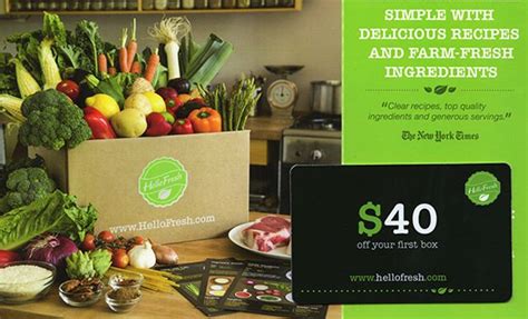 Hellofresh T Card 40 Off First Week Of Delivery Fabfitfun