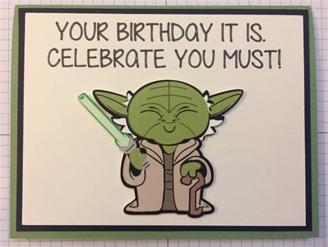 Yoda stories is a 1997 star wars legends video game developed by lucasarts for pc and game boy color. Disney Star Wars Yoda birthday greeting card | Etsy