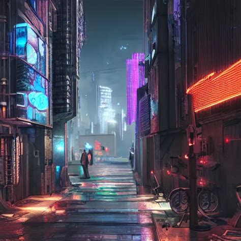 Photorealistic Cyberpunk City Streets Stable Diffusion Openart