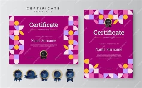 Premium Vector Certificate Template With Luxury And Modern Pattern