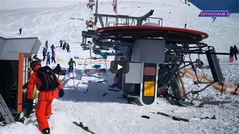 Georgian Ski Lift Accident Video